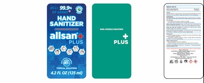 125 mL (Allsan Plus Gel Antibacterial 125 mL)